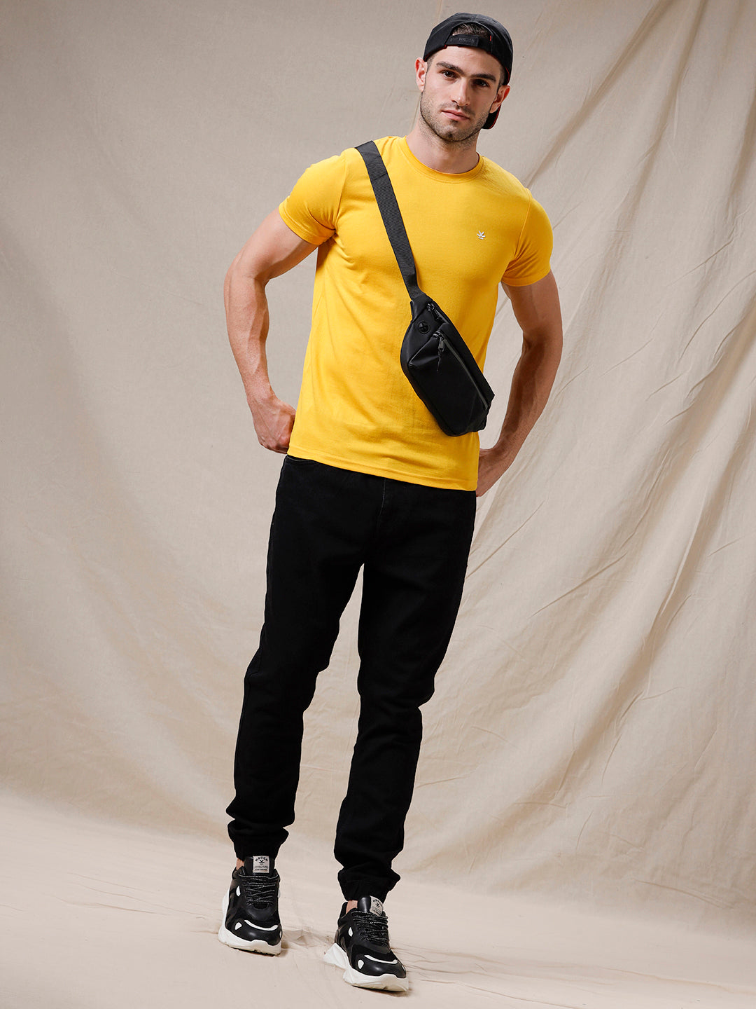 Basic Solid Yellow Wrogn T-Shirt