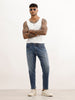Faded Skinny Crop Denim Jeans | Light Blue