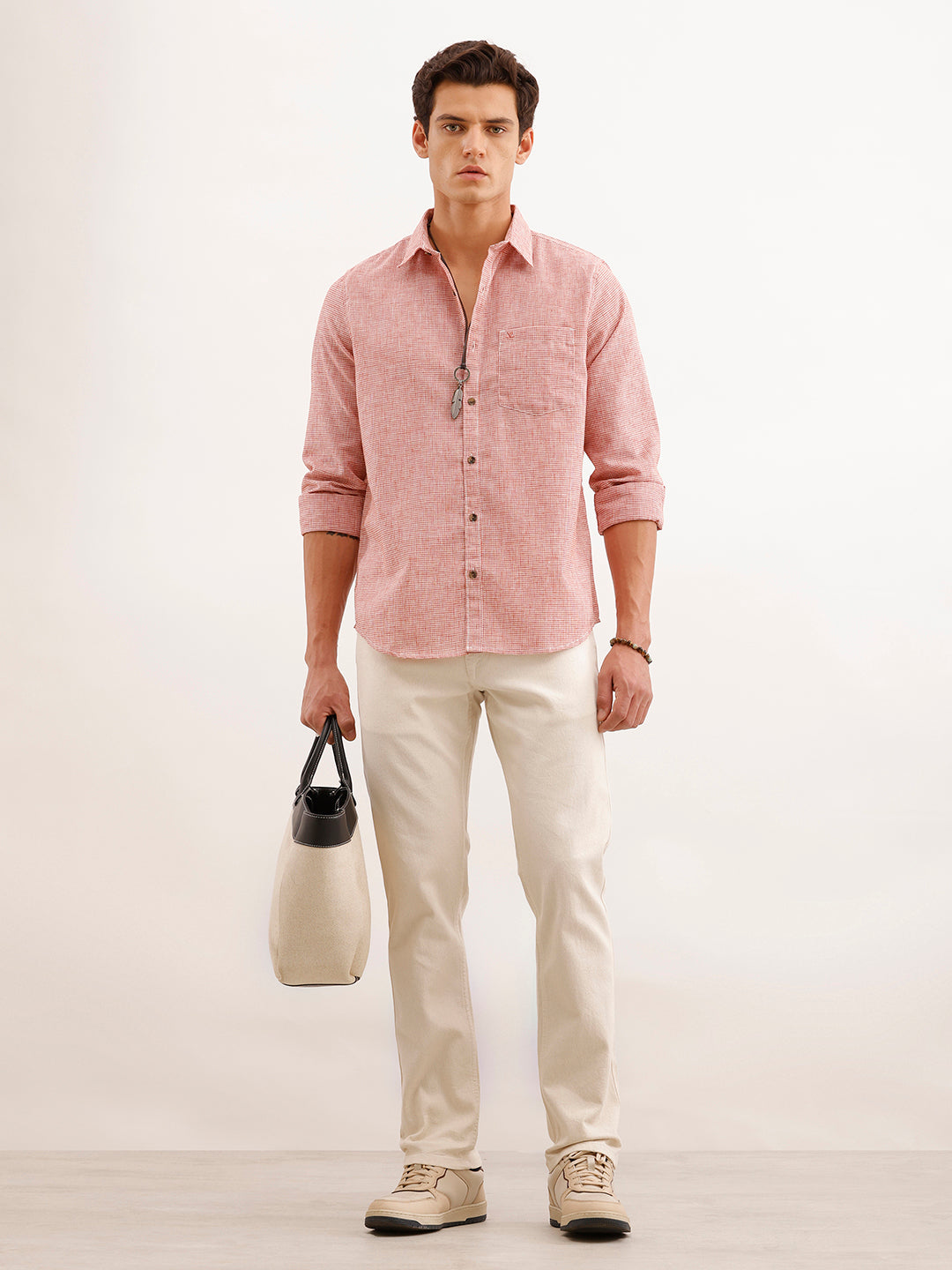 Classic Regular Fit Checkered Shirt  | Red