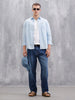 Solid Full Sleeve Regular Fit Shirt | Light Blue