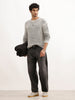 Solid Comfort Fit Knitted Sweatshirt | Grey