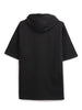 Black Print Hooded Oversized T-Shirt