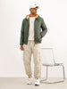 Solid Regular Fit Puffer Jacket | Dark Green