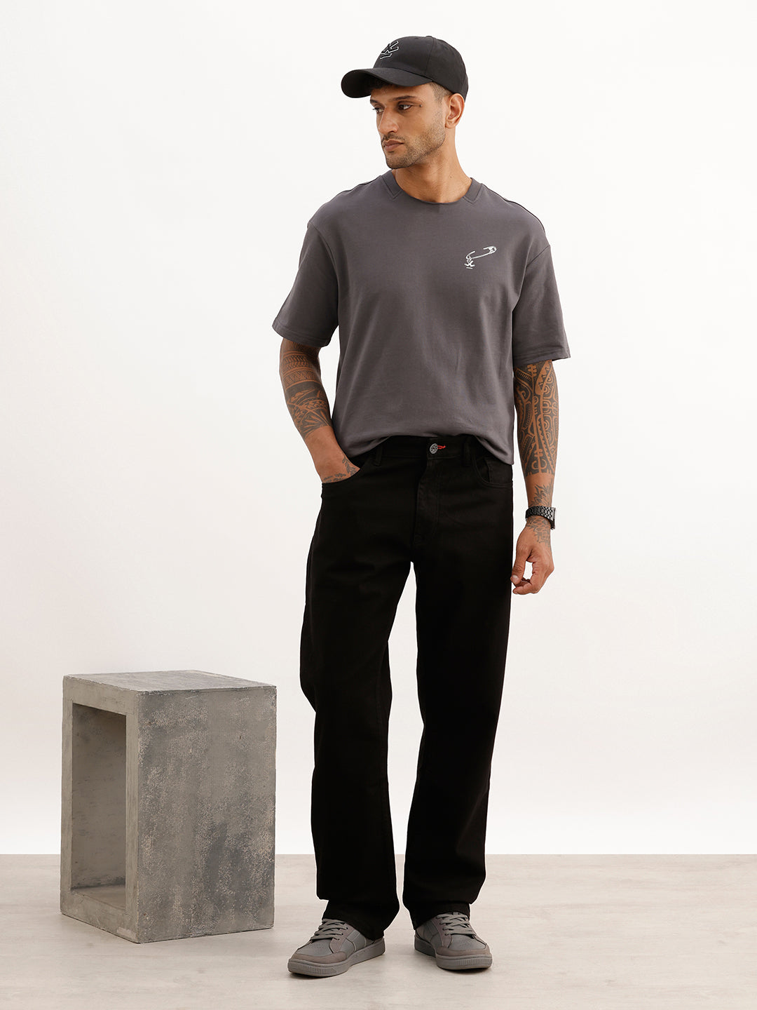 Solid Anti Fit Denim Jeans | Black