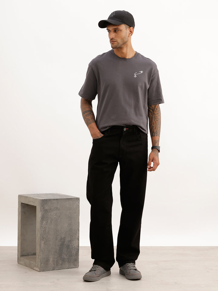 Solid Anti Fit Denim Jeans | Black
