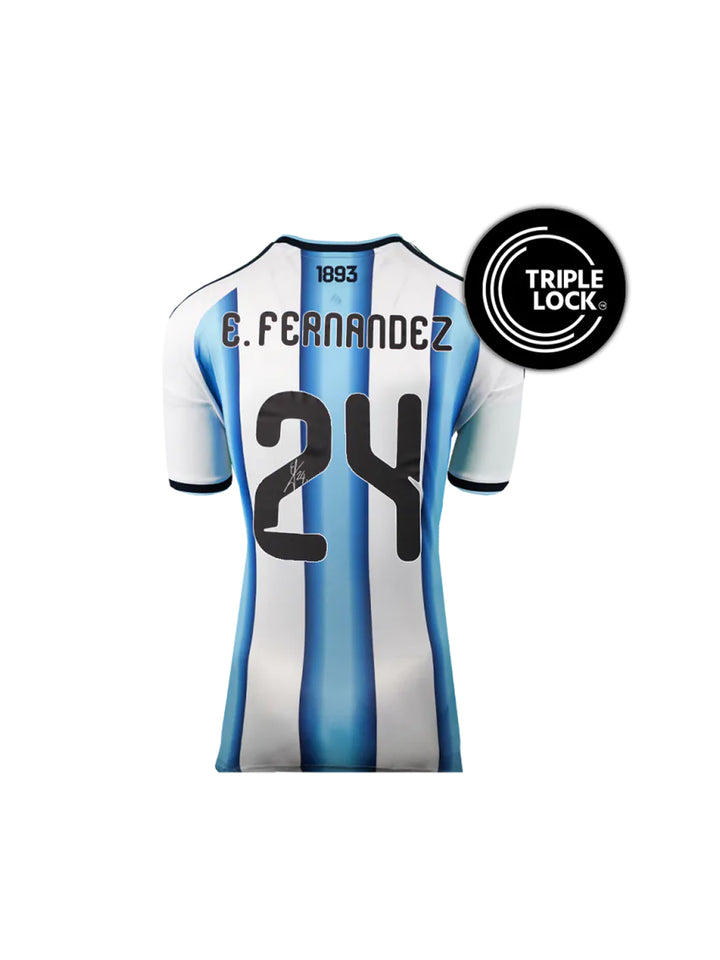 Enzo Fernandez Back Signed Argentina 2026 Home Shirt