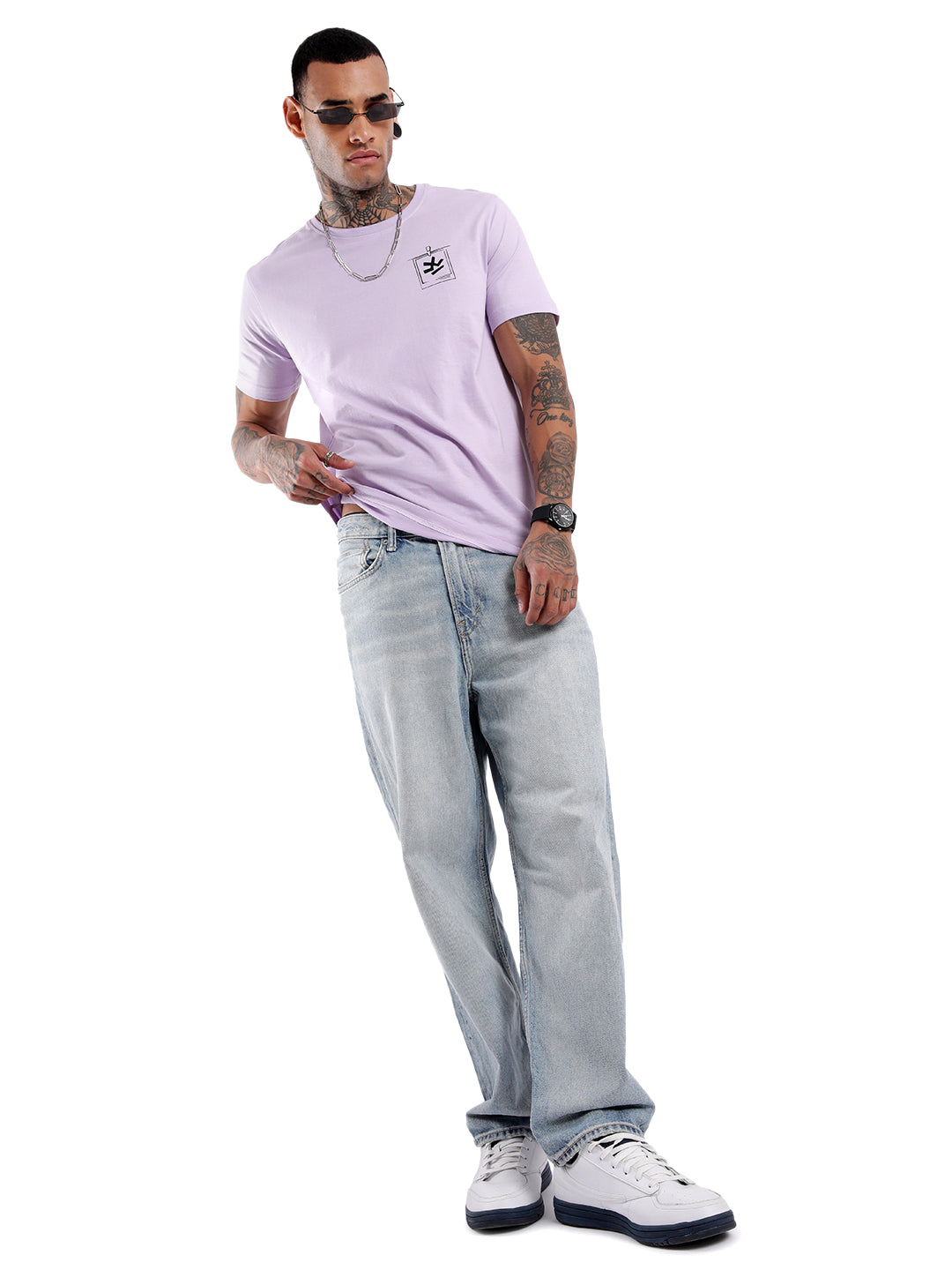 Wrogn Frame Purple T-Shirt