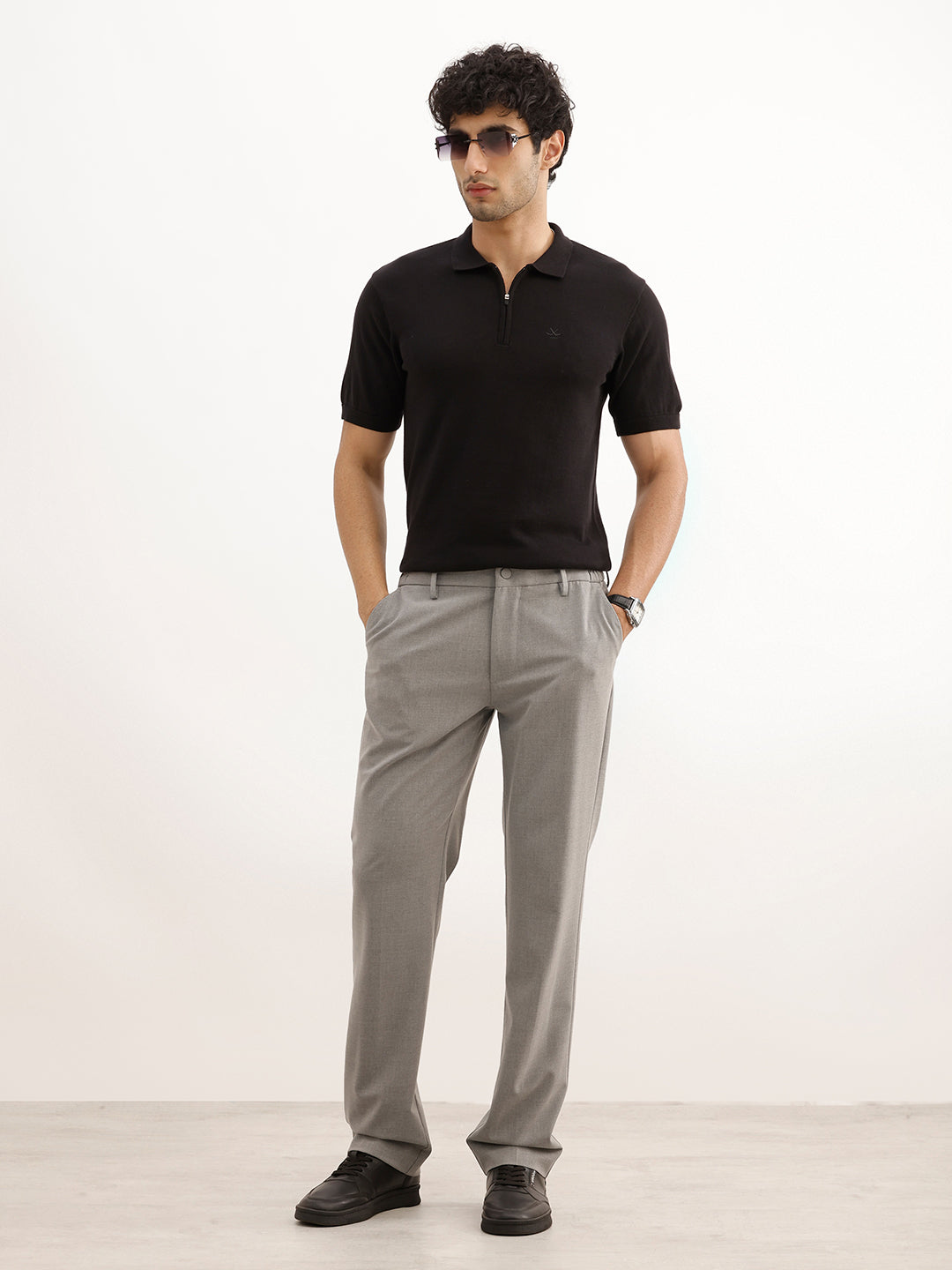 Travelite Straight Fit Trousers|  Essential  | Grey