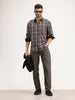 Regular Fit Checkered Shirt | Multicolor