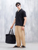 Wrogn Mens Casual Textured Comfort Fit Shirt | Black
