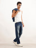 Heavy Faded Anit Fit Denim Jeans | Blue
