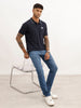 Slim Fit Tipping Collar Polo T-Shirt | Navy Blue