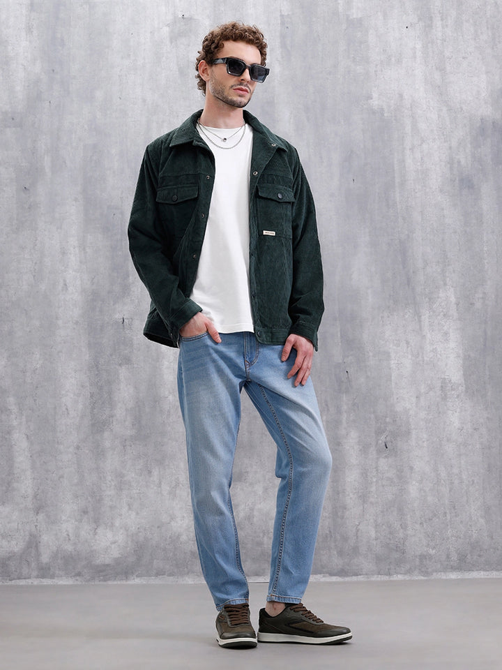 Heavy Fade Skinny Crop Jeans | Light Blue