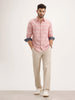 Regular Fit Striped Full Sleeve Shirt | Pink