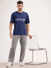 Oversized Placement Printed T-Shirt | Blue