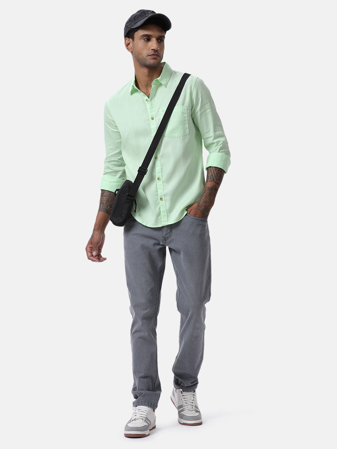 Green Glow Solid Shirt