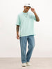 Oversized Back Printed T-Shirt | Light Green