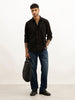 Solid Regular Fit Full Sleeve Shirt | Black