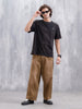 Washed Oversized Fit Tee With Logo Embroidery Patch | Black