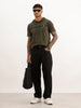Solid Loose Fit Denim Jeans | Black
