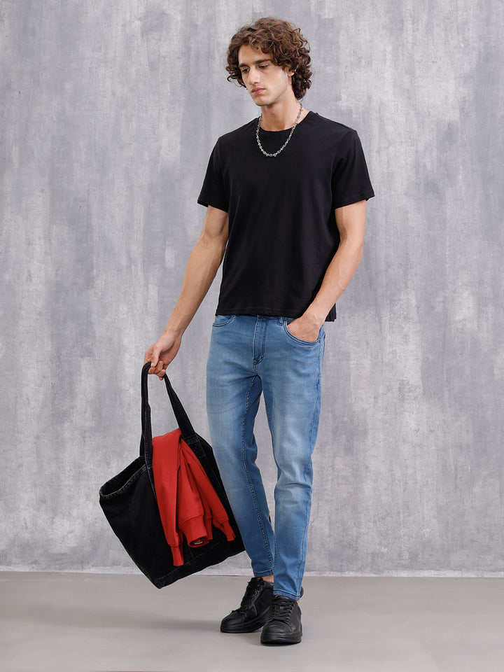 Heavy Washed Lt Blue Jeans I Light Blue