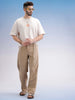 Oversized Fit Puffer Printed T-Shirt | Beige