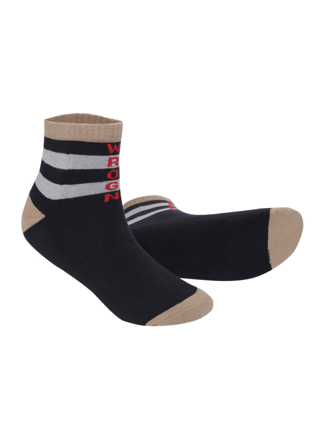 Bold Stretch Black & Grey Ankle Socks Pack of 2