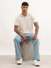 Classic Tipping Collar Polo T-Shirt | Beige | WWTS236F