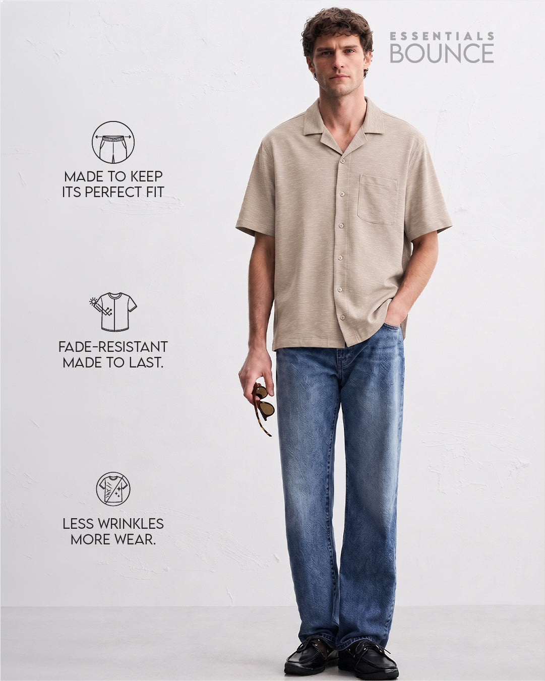 Essential Bounce Holiday Shirt | Essential |  Beige