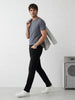Men's washed straight fit jeans | Black