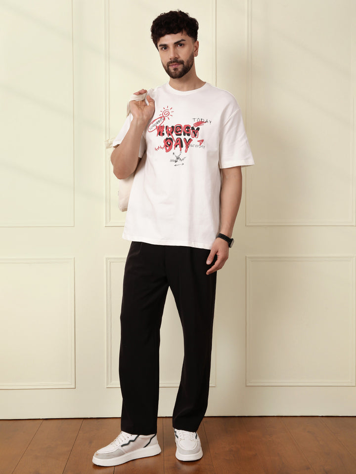 Puff Print Oversized T-Shirt | Off White