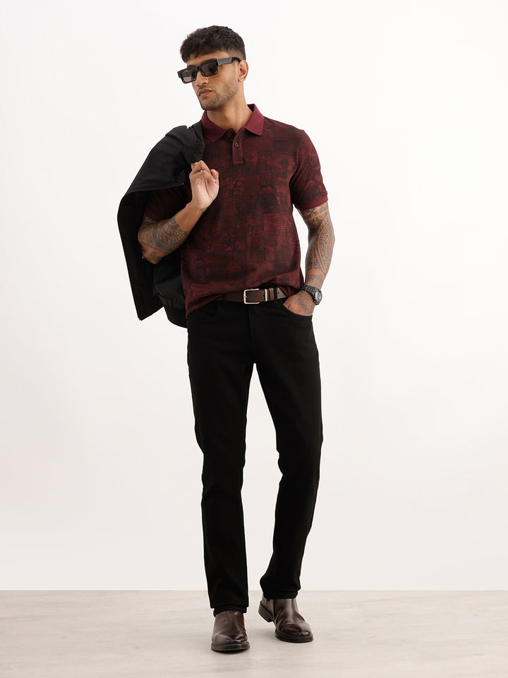 Solid Straight Fit Denim Jeans | Dark Grey