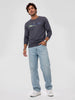 Classic Placement Printed Sweatshirt | Peach | WPSS7344S
