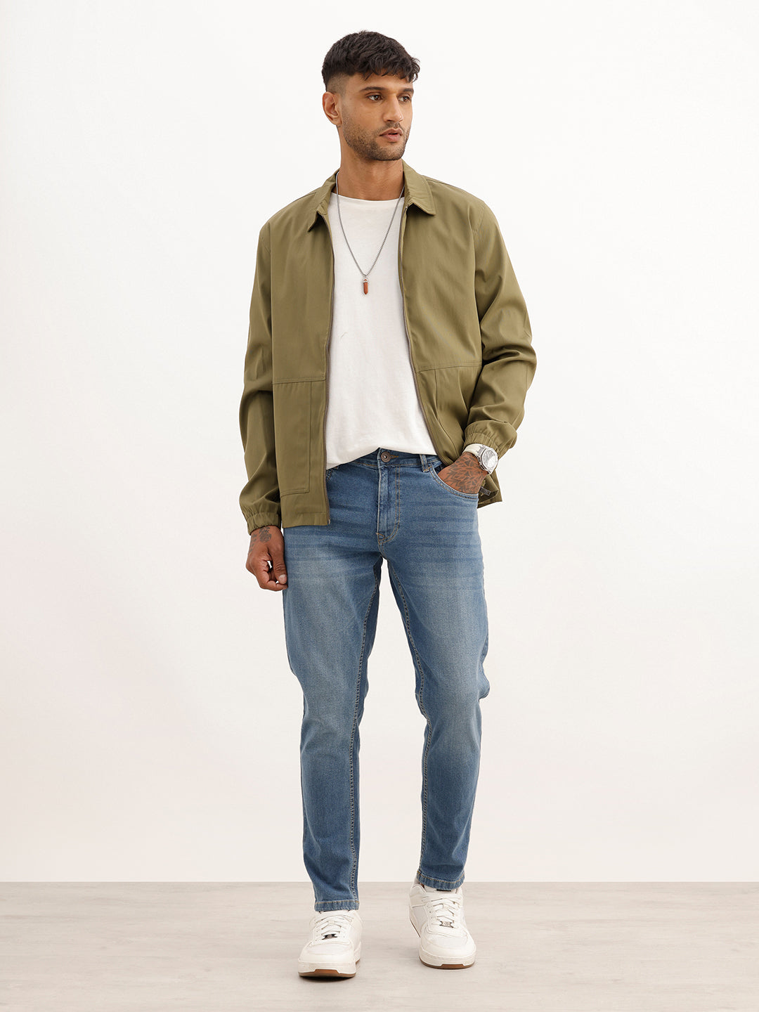 Washed Slim Crop Fit Denim Jeans | Light Blue