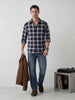 Classic Regular Fit Checkered Shirt | Blue
