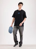 Classic Back Printed Oversized T-Shirt   |  Black
