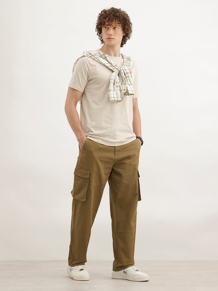 Loose Fit Cargo Trouser  | Olive