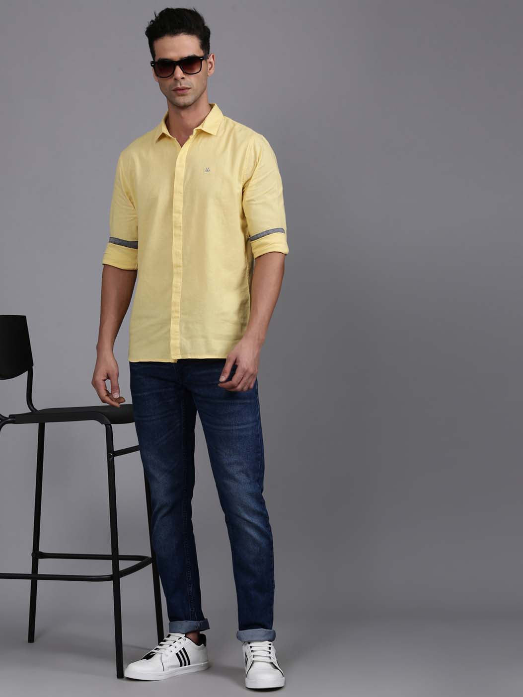 Prime Yellow Solid Shirt