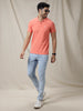 Casual Solid Pink Polo