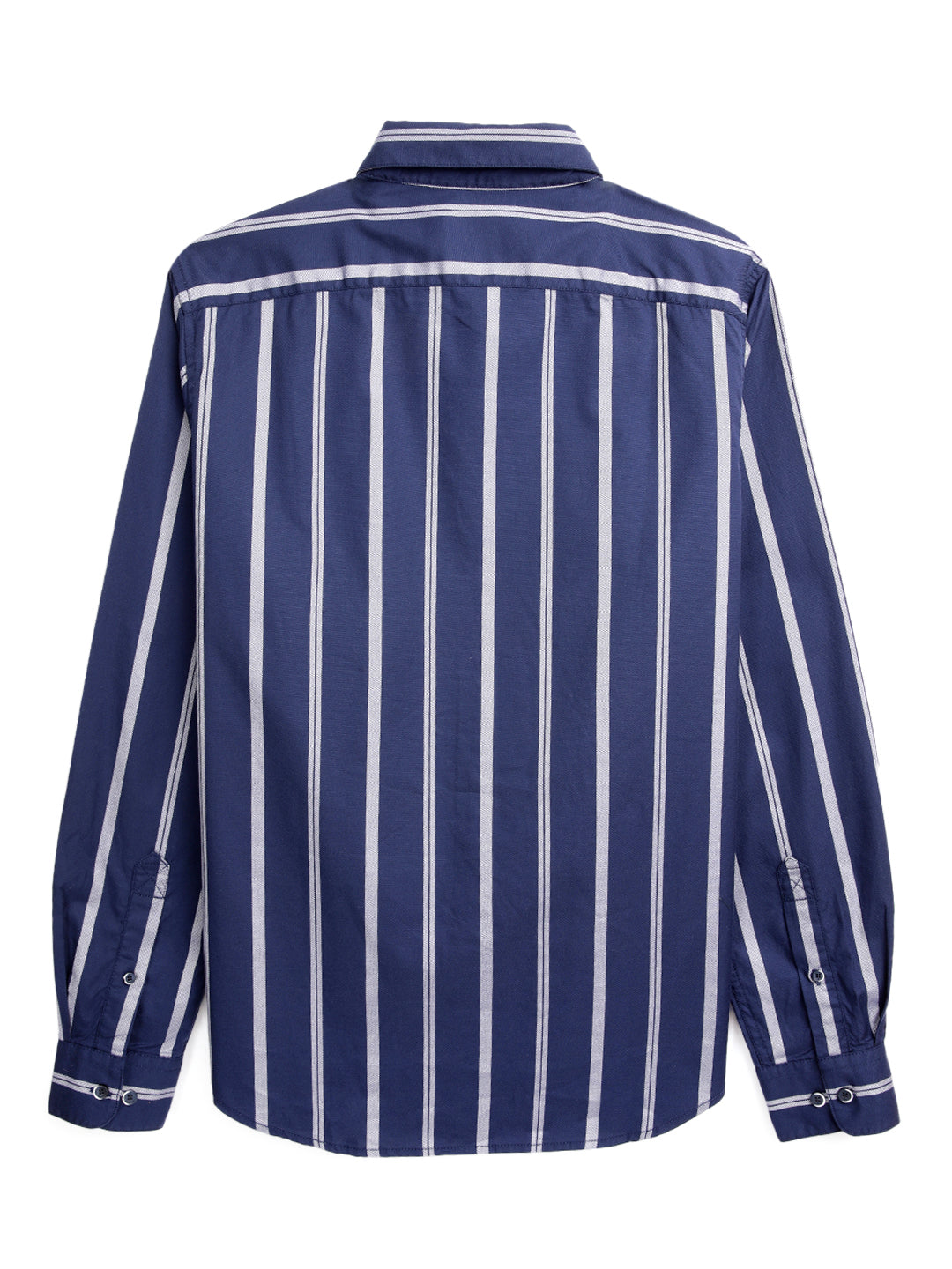 Elite Navy Full Sleeve Striped Shirt