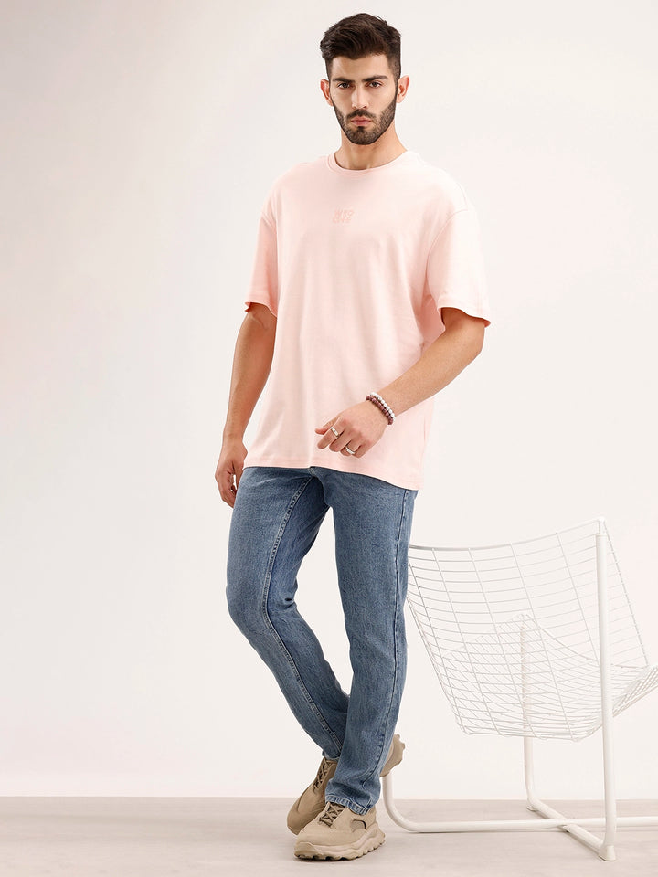 Oversized Print T-Shirt | Pink