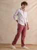 Casual Heavy Fade Relaxed Fit Jeans | Maroon