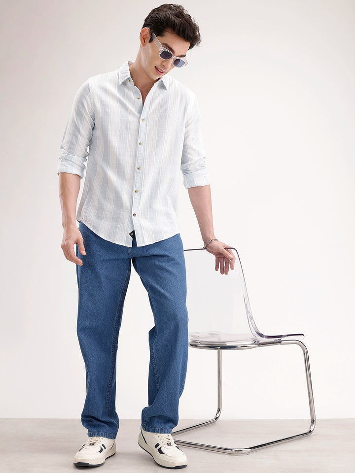 Loose Fit Denim Jeans | Blue