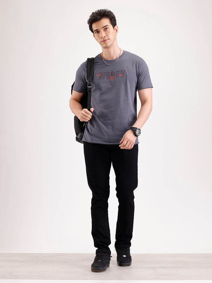 Solid Slim Fit Denim Jeans  | Black