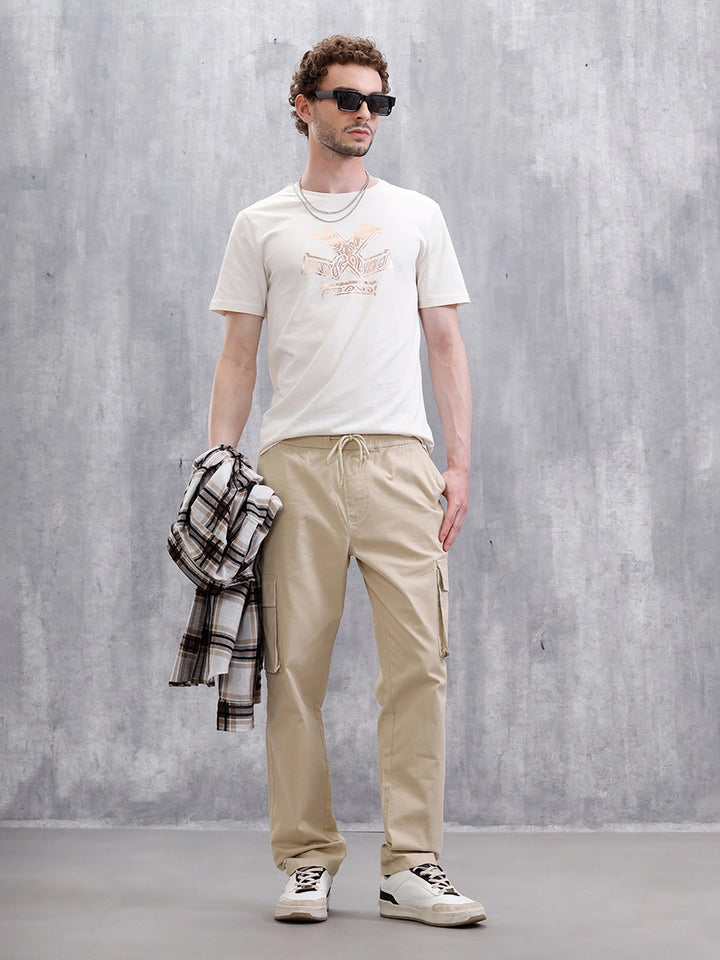 Solid Straight Fit Jeans | Off White