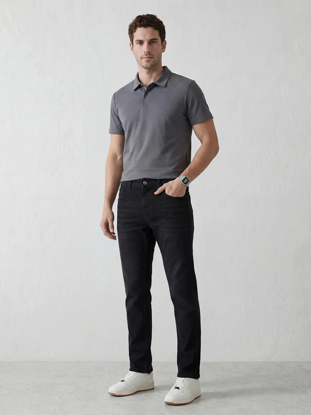 Faded Anti Fit Denim Jeans | Black