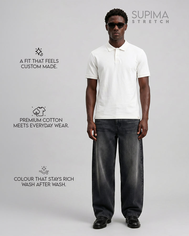 Essential Supima Polo T-Shirt | Essential | White