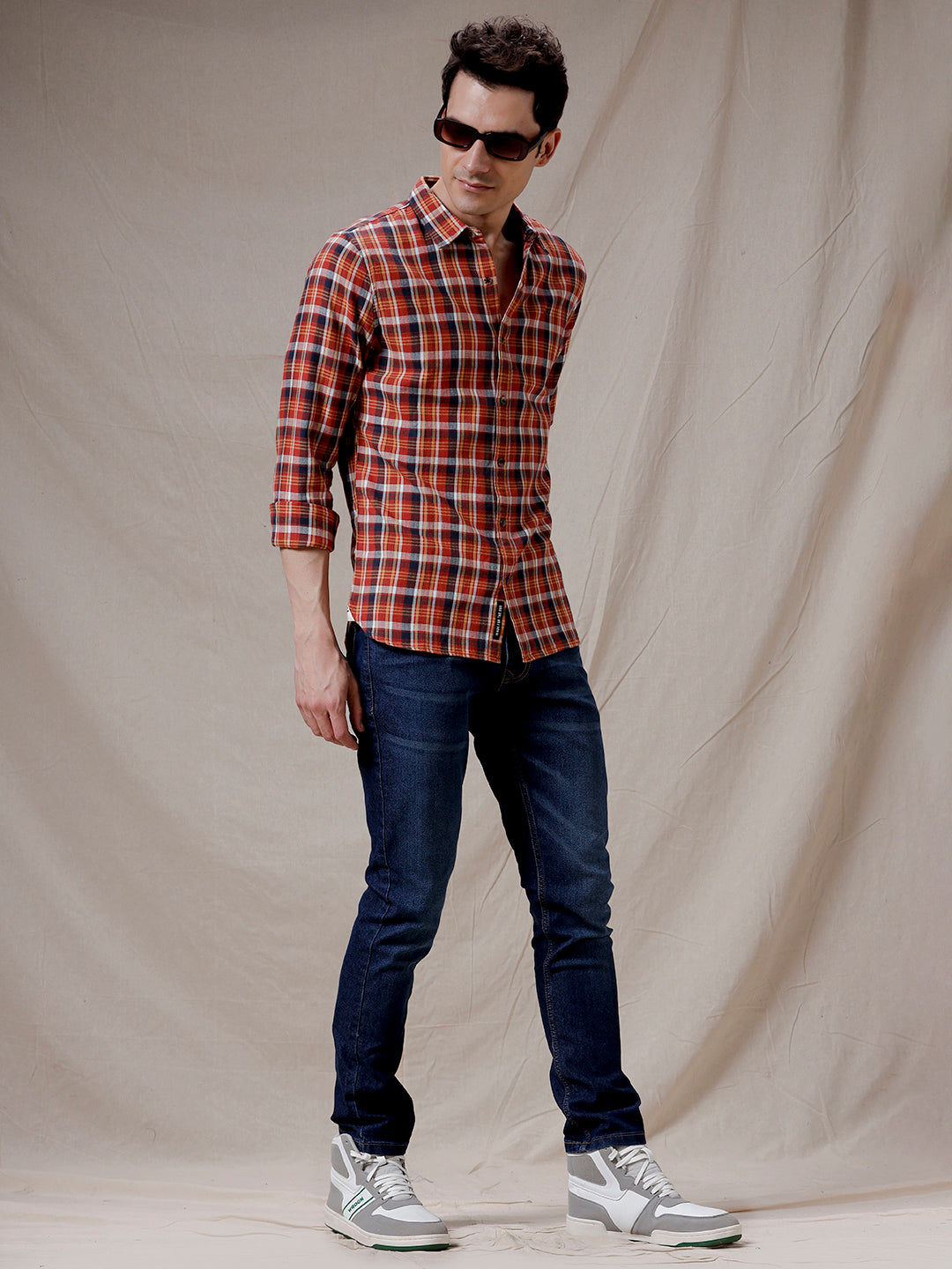 Multi Checks Slim Fit Shirt