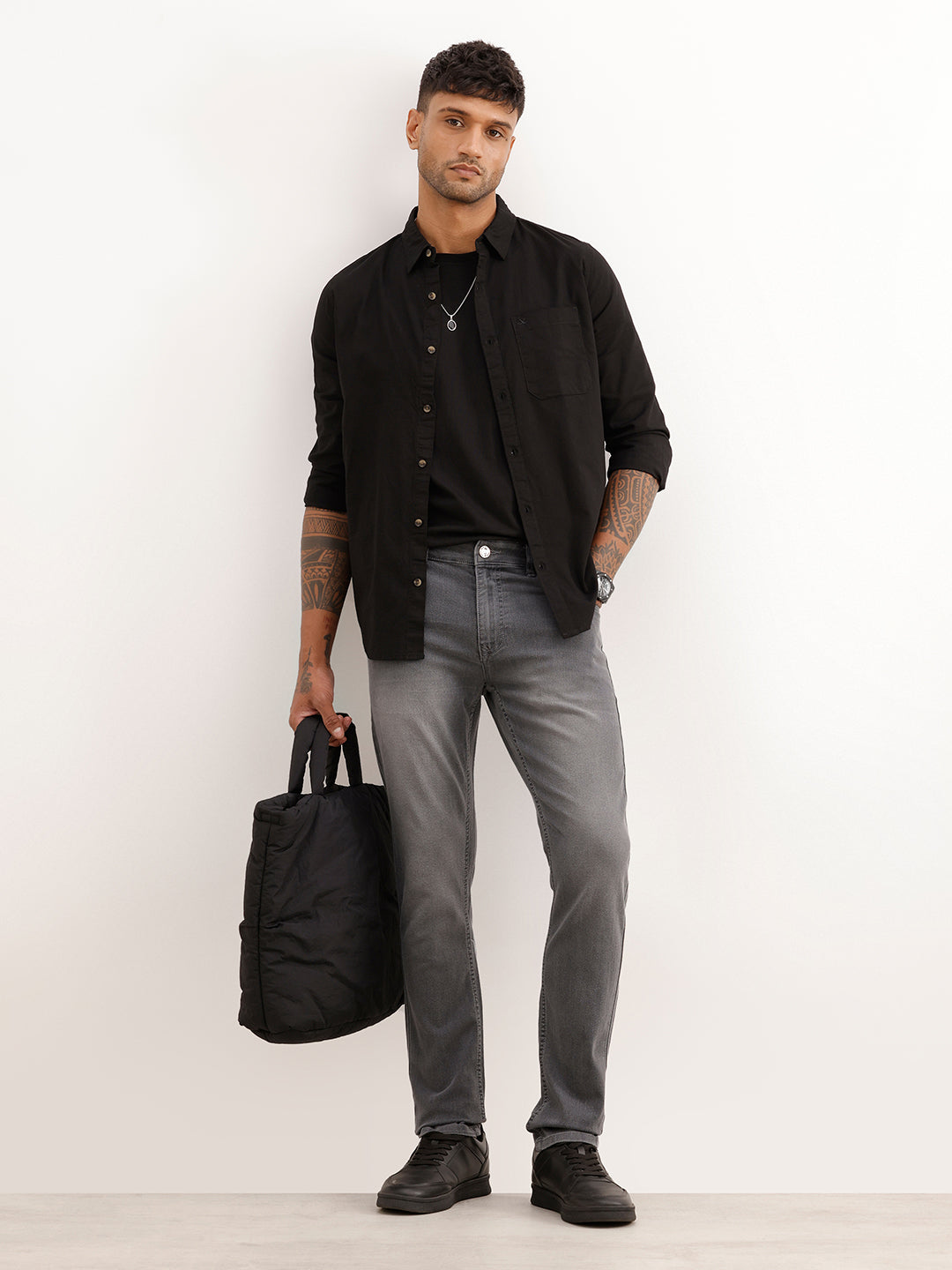 Faded Slim Fit Denim Jeans | Grey