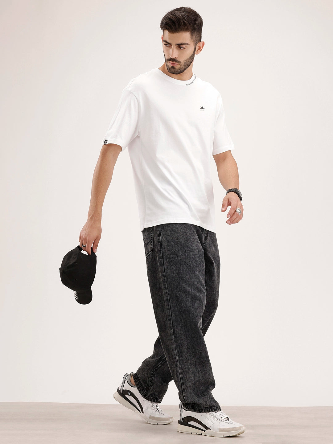 Solid HD Printed T-Shirt | White